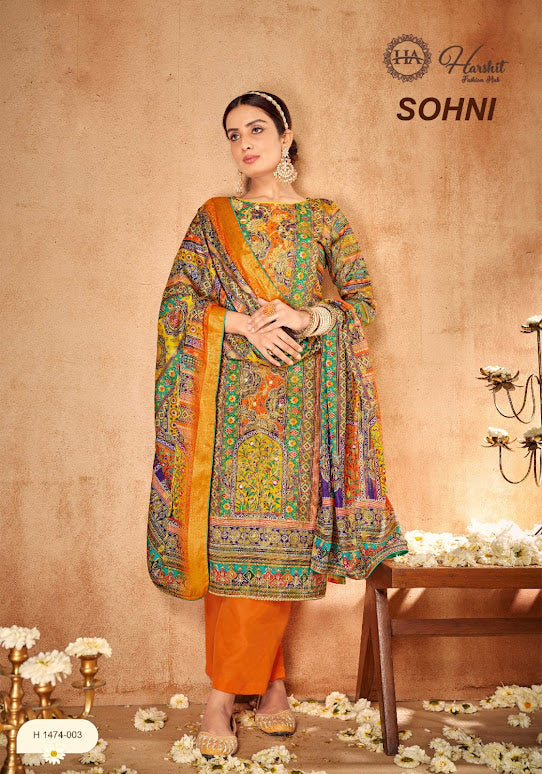 Sohni Harshit Fashion Dola Jacquard Karachi Salwar Suits Wholesale Price