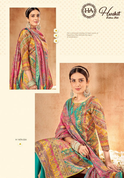 Sohni Harshit Fashion Dola Jacquard Karachi Salwar Suits Wholesale Price