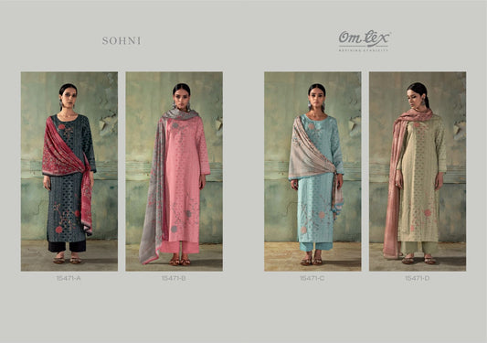 Sohni Omtex Lawn Cotton Plazzo Style Suits Manufacturer India