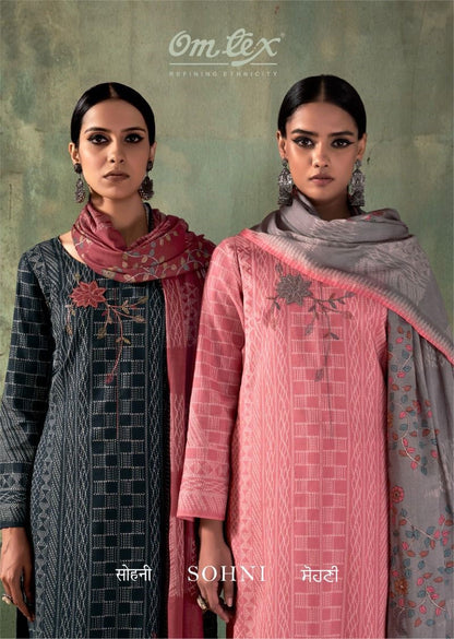 Sohni Omtex Lawn Cotton Plazzo Style Suits Manufacturer India