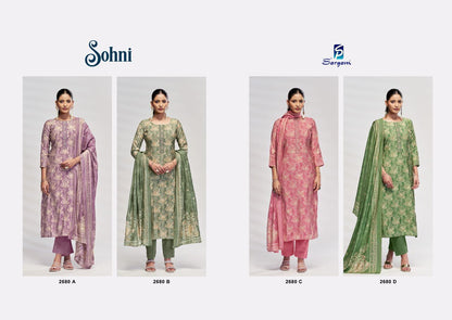 Sohni Sargam Prints Viscose Modal Pant Style Suits Exporter