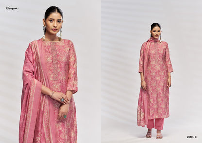 Sohni Sargam Prints Viscose Modal Pant Style Suits Exporter