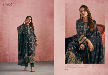 Sohniya Simar Glossy Silk Pant Style Suits Supplier Ahmedabad