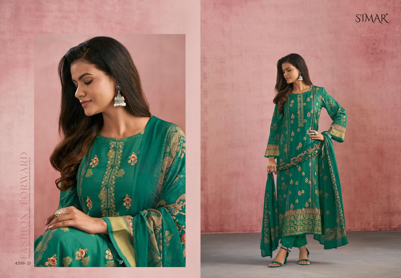 Sohniya Simar Glossy Silk Pant Style Suits Supplier Ahmedabad