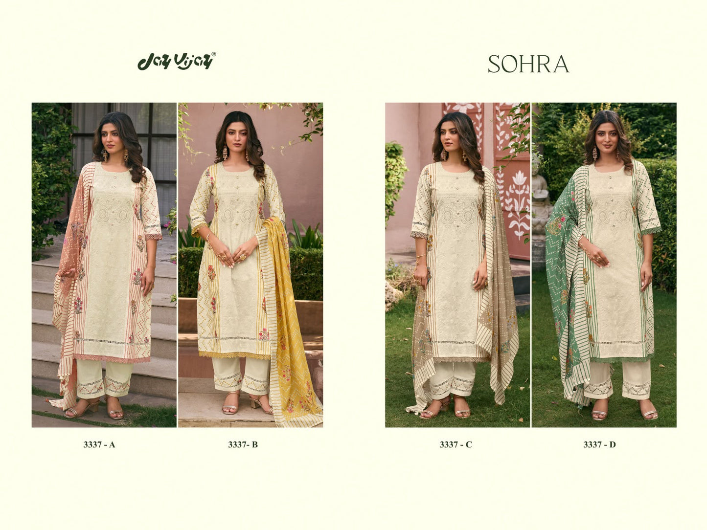 Sohra 3337 Jay Vijay Cotton Pant Style Suits Manufacturer India