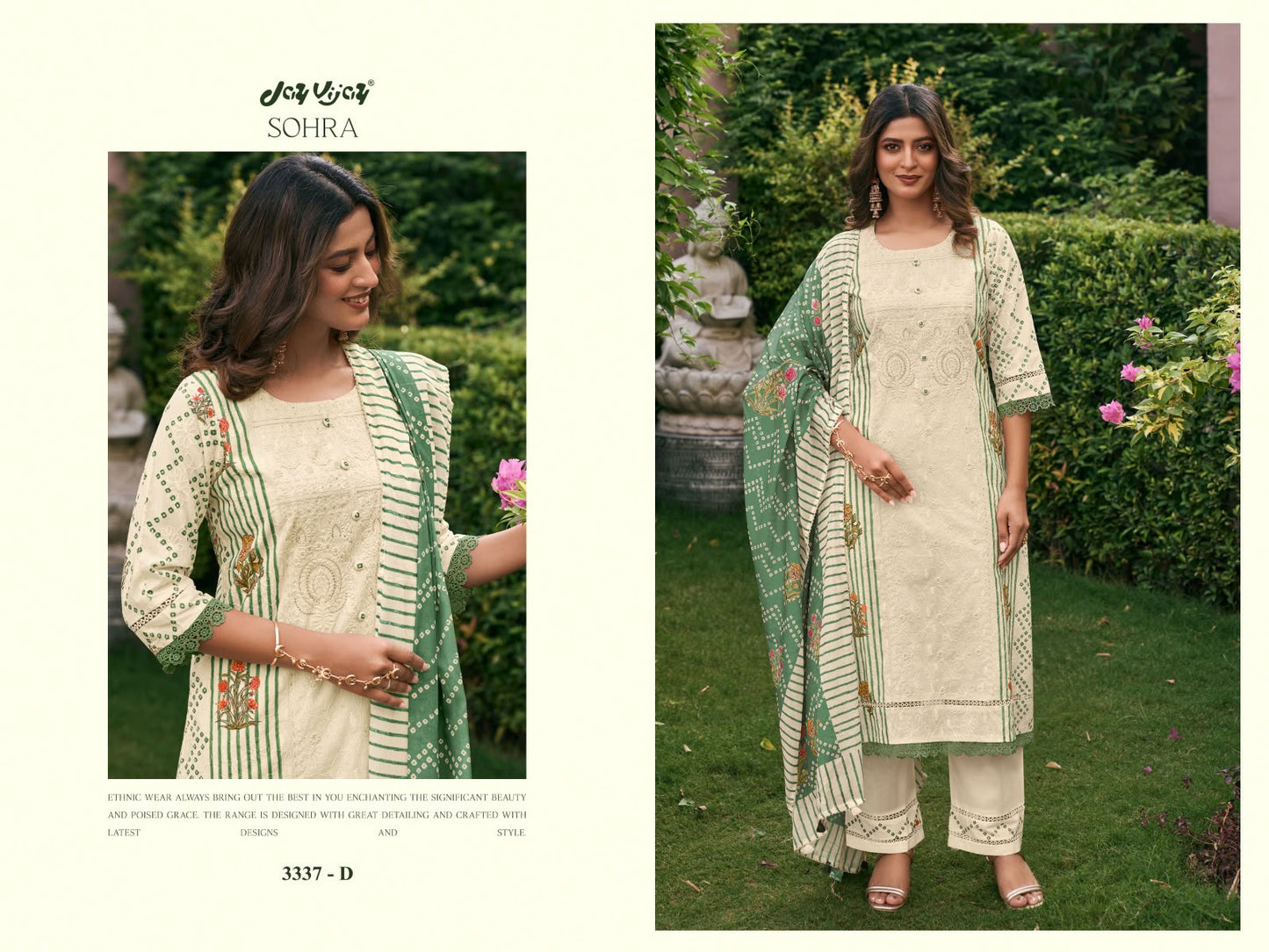 Sohra 3337 Jay Vijay Cotton Pant Style Suits Manufacturer India