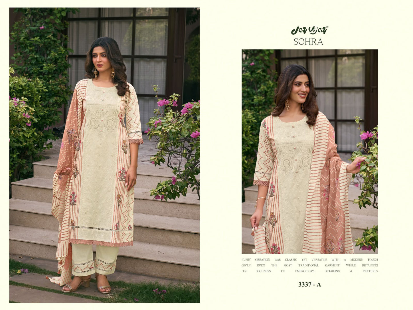 Sohra 3337 Jay Vijay Cotton Pant Style Suits Manufacturer India