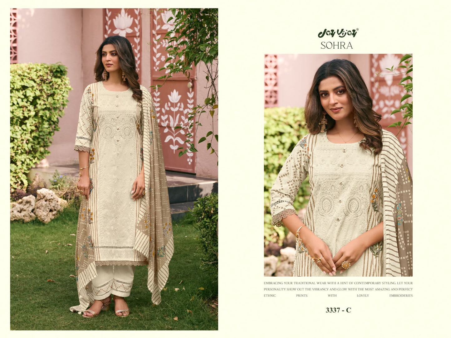 Sohra 3337 Jay Vijay Cotton Pant Style Suits Manufacturer India