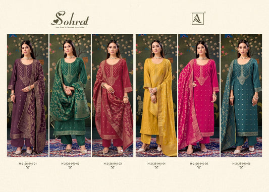 Sohrat Alok Viscose Pashmina Suits Wholesaler