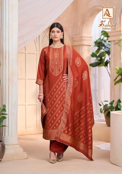 Sohrat Edition 3 Alok Premium Viscose Pashmina Suits Supplier India