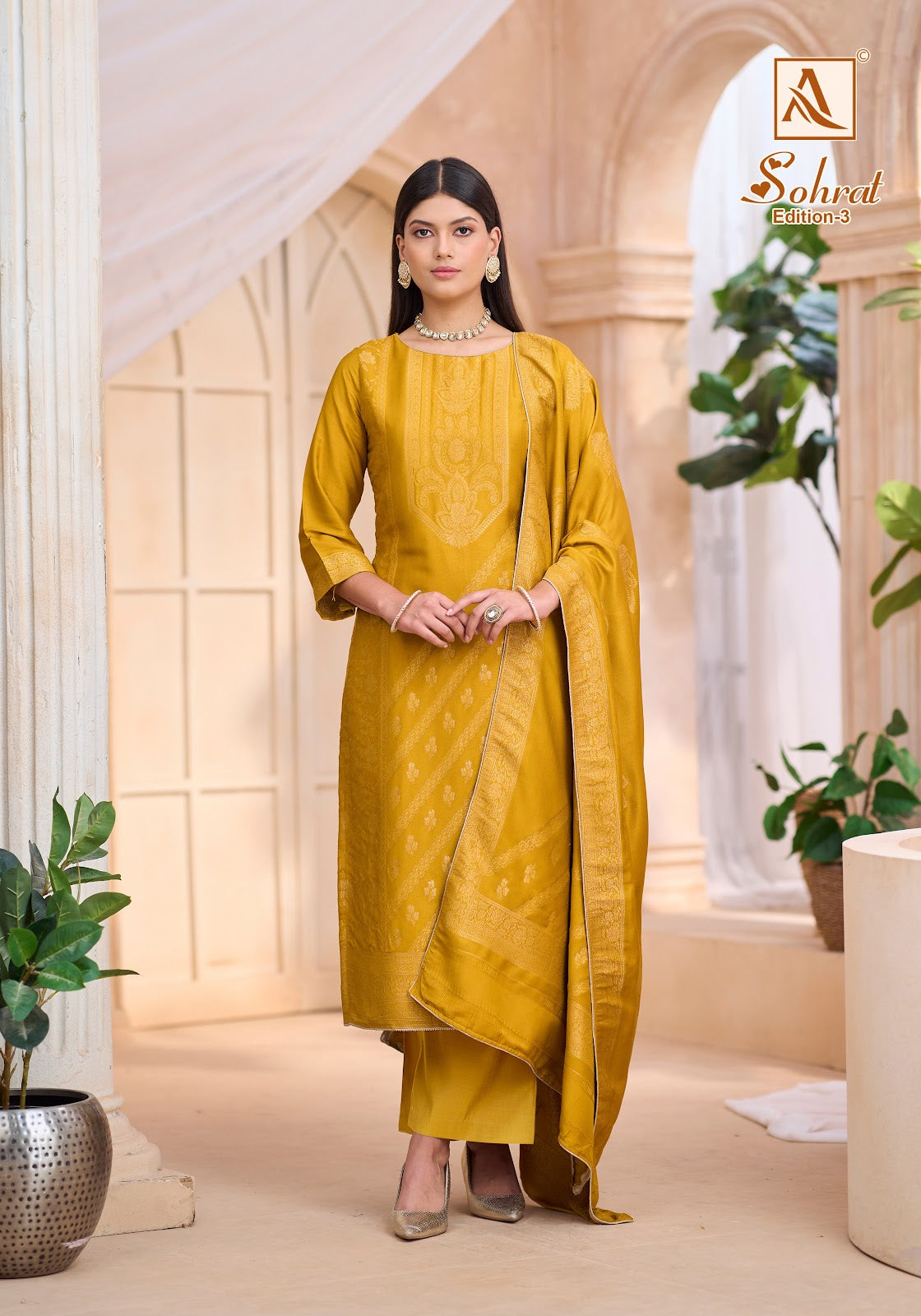 Sohrat Edition 3 Alok Premium Viscose Pashmina Suits Supplier India