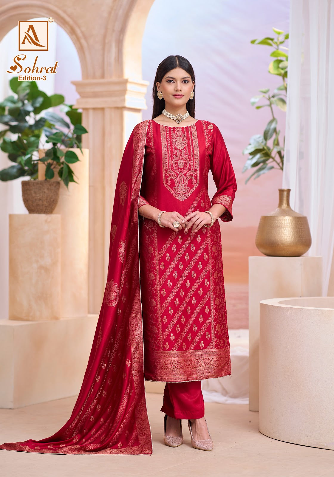 Sohrat Edition 3 Alok Premium Viscose Pashmina Suits Supplier India