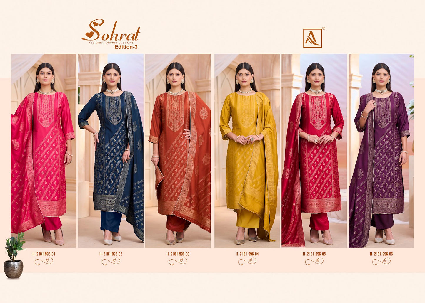 Sohrat Edition 3 Alok Premium Viscose Pashmina Suits Supplier India