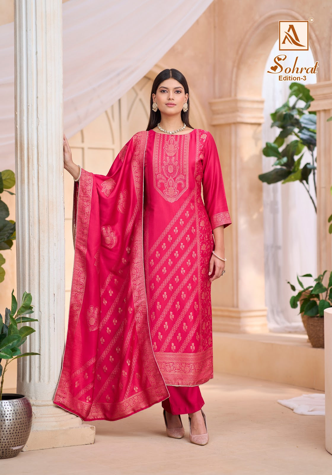 Sohrat Edition 3 Alok Premium Viscose Pashmina Suits Supplier India