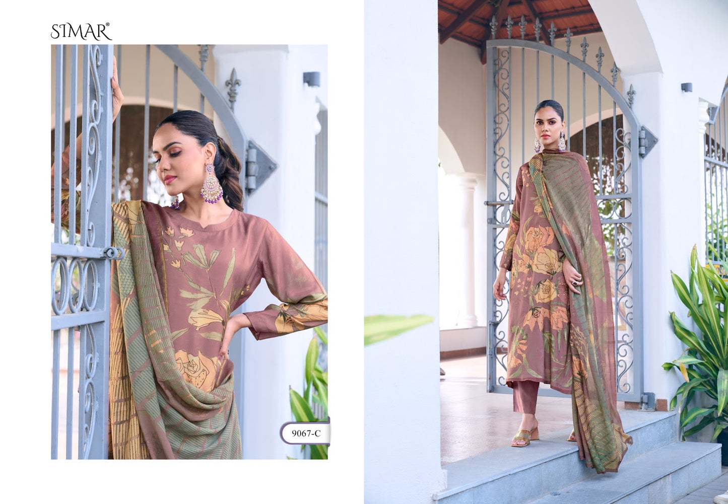 Sohvi 9067 Simar Viscose Muslin Pant Style Suits Exporter Gujarat