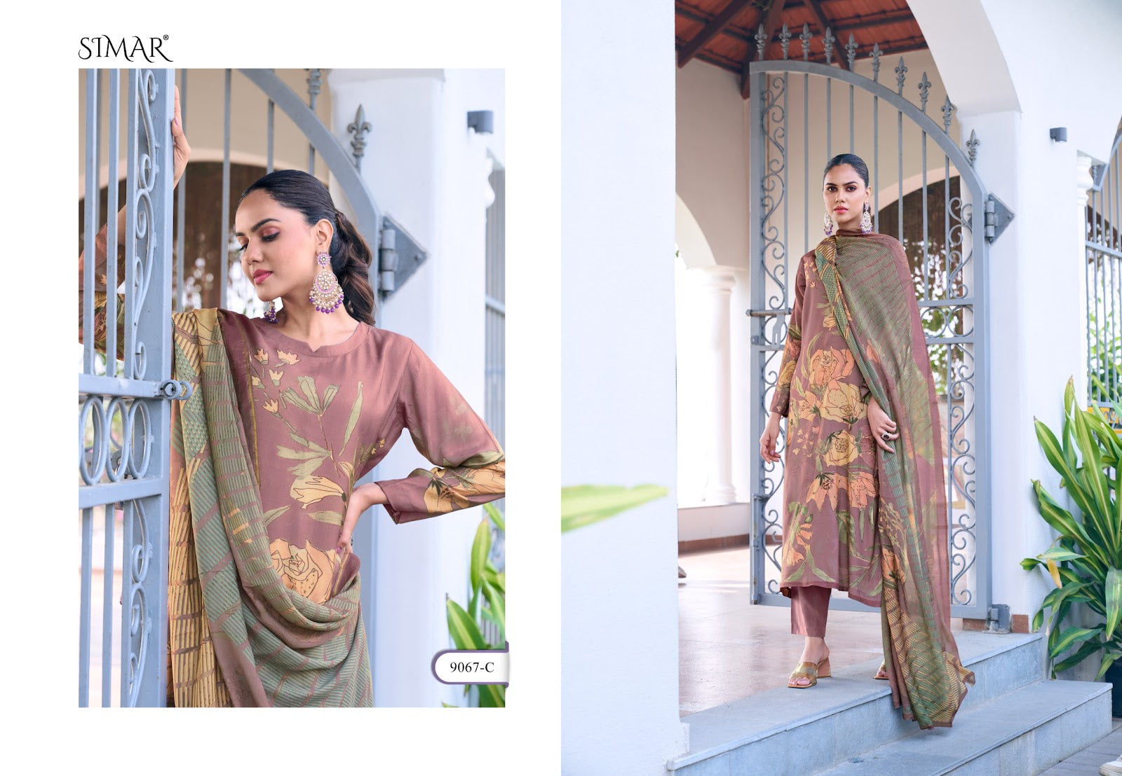 Sohvi 9067 Simar Viscose Muslin Pant Style Suits Exporter Gujarat