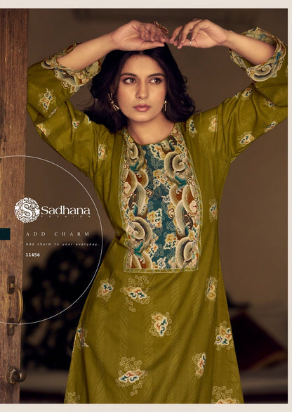 Sol Sadhana Pure Lawn Pant Style Suits Supplier Gujarat