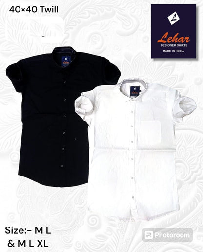 Solid Twill Full Sleeves Lehar Mens Shirts Wholesaler