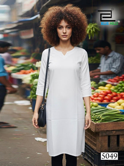 Solitaire Blue Hills Rayon 14Kg Straight Cut Kurtis Manufacturer