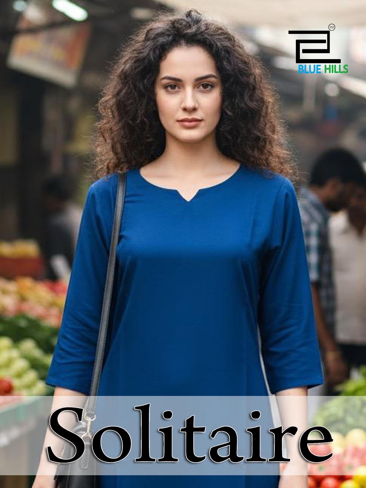 Solitaire Blue Hills Rayon 14Kg Straight Cut Kurtis Manufacturer