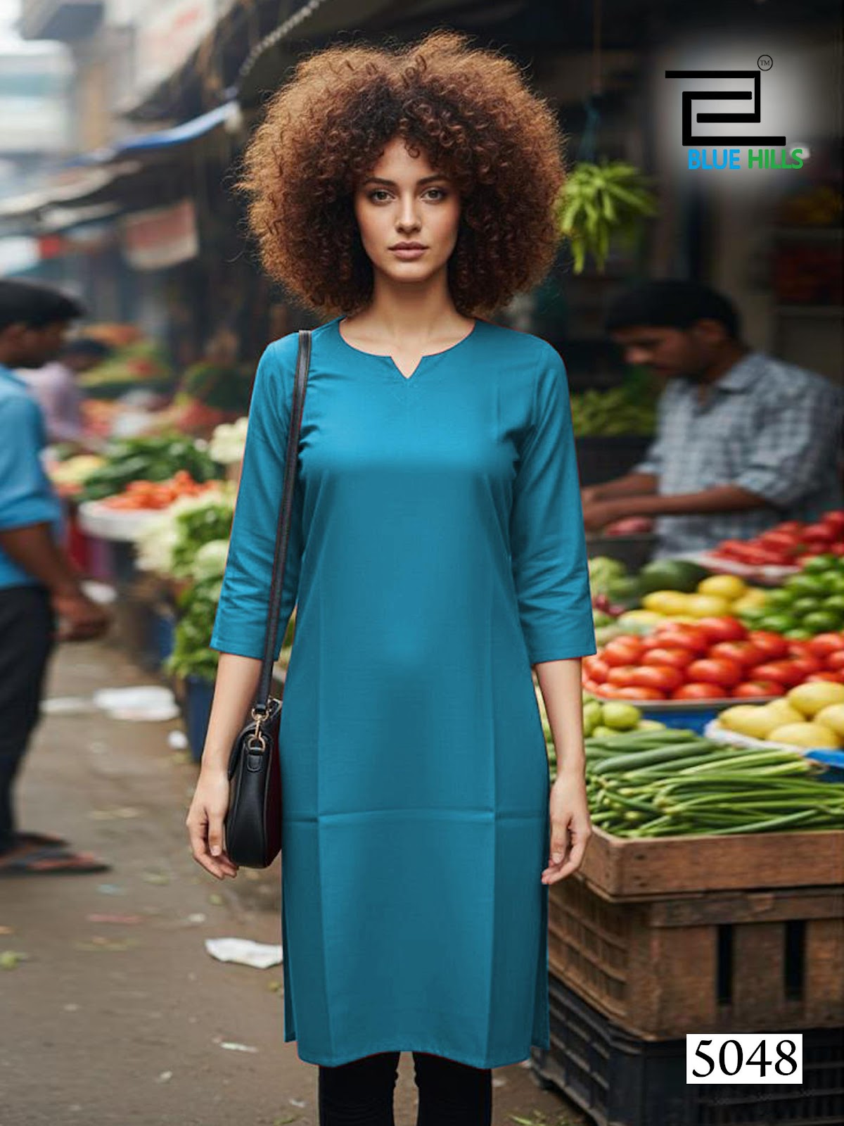 Solitaire Blue Hills Rayon 14Kg Straight Cut Kurtis Manufacturer
