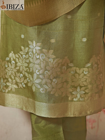 Solitaire Ibiza Silk Jacquard Pant Style Suits Exporter