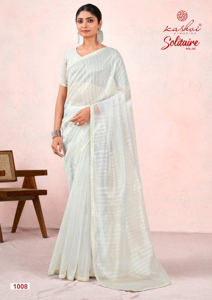 Solitaire Vol 2 Kashvi Creation Organza Sarees Supplier Ahmedabad