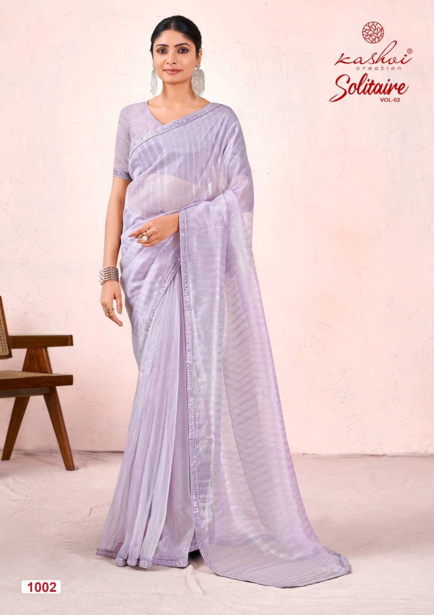 Solitaire Vol 2 Kashvi Creation Organza Sarees Supplier Ahmedabad