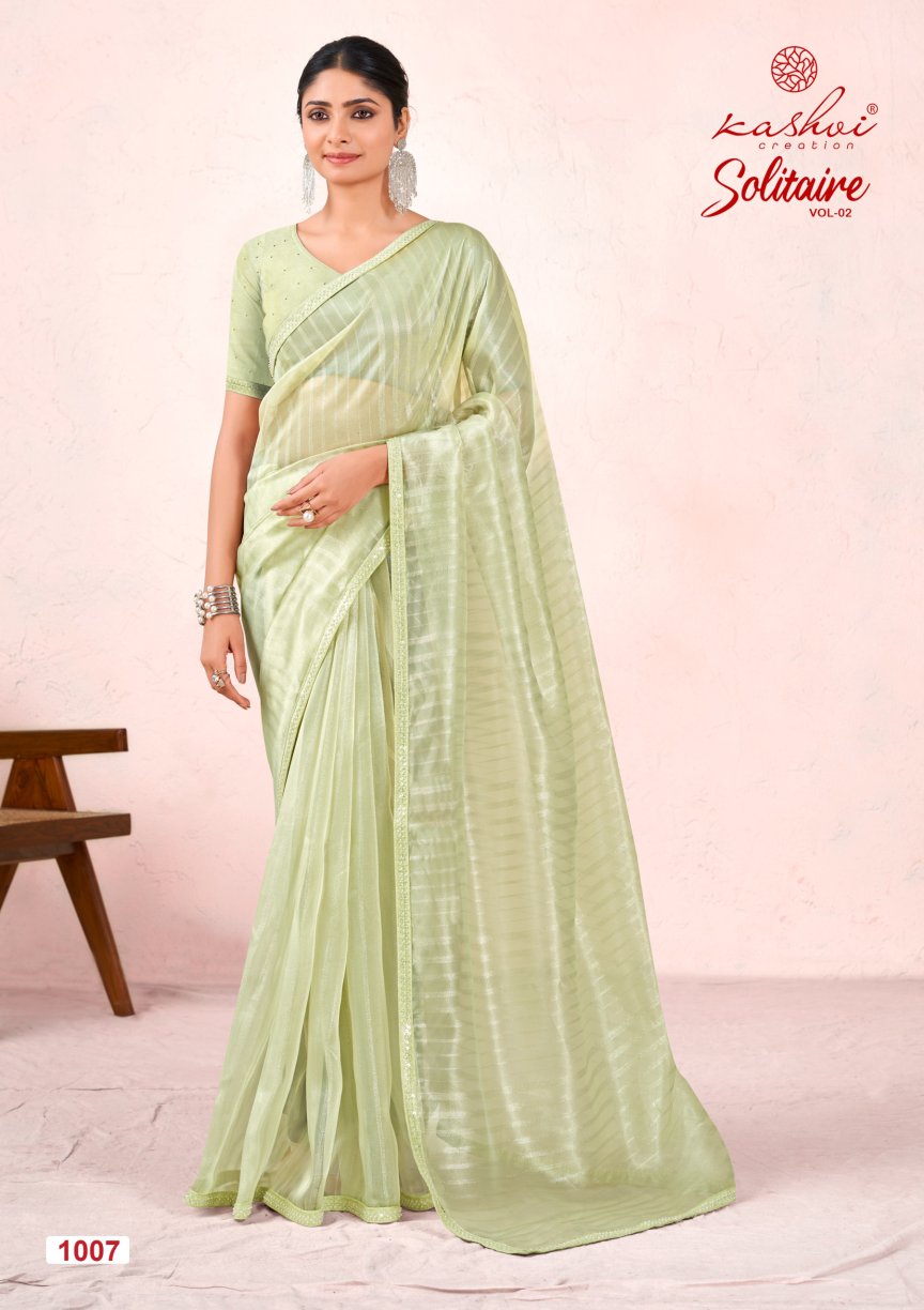 Solitaire Vol 2 Kashvi Creation Organza Sarees Supplier Ahmedabad