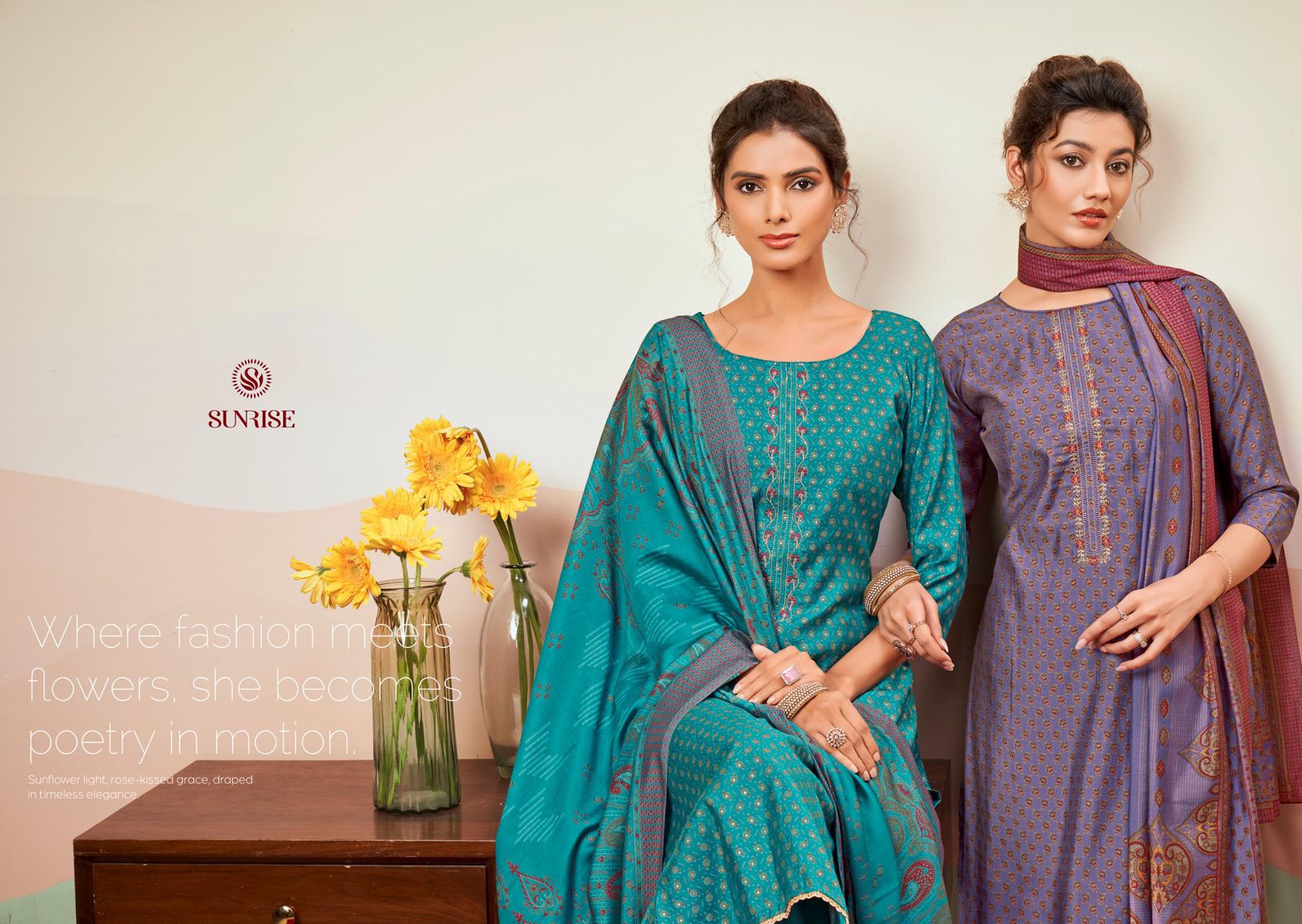 Somya Sunrise Modal Silk Pant Style Suits Manufacturer India
