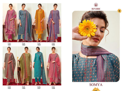 Somya Sunrise Modal Silk Pant Style Suits Manufacturer India
