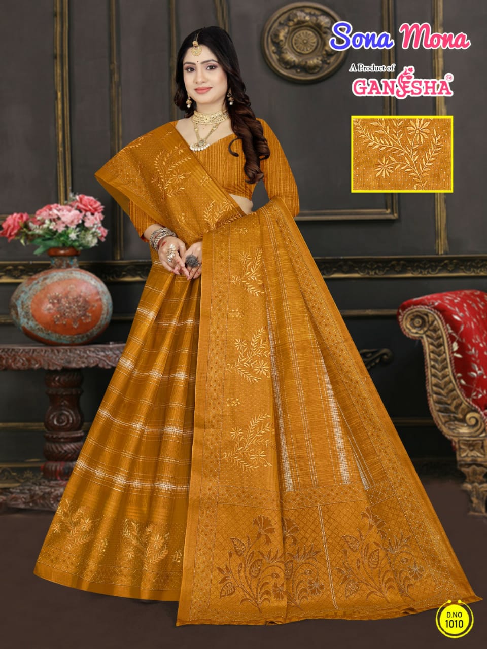 Sona Mona Vol 1 Ganesha Cotton Sarees Wholesale Price