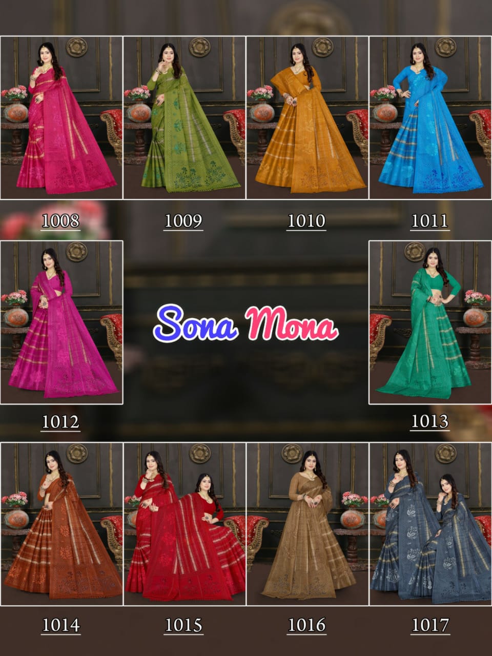 Sona Mona Vol 1 Ganesha Cotton Sarees Wholesale Price