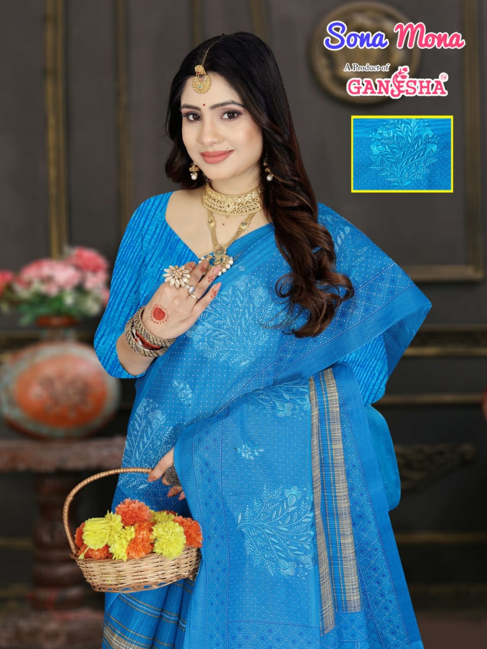 Sona Mona Vol 1 Ganesha Cotton Sarees Wholesale Price