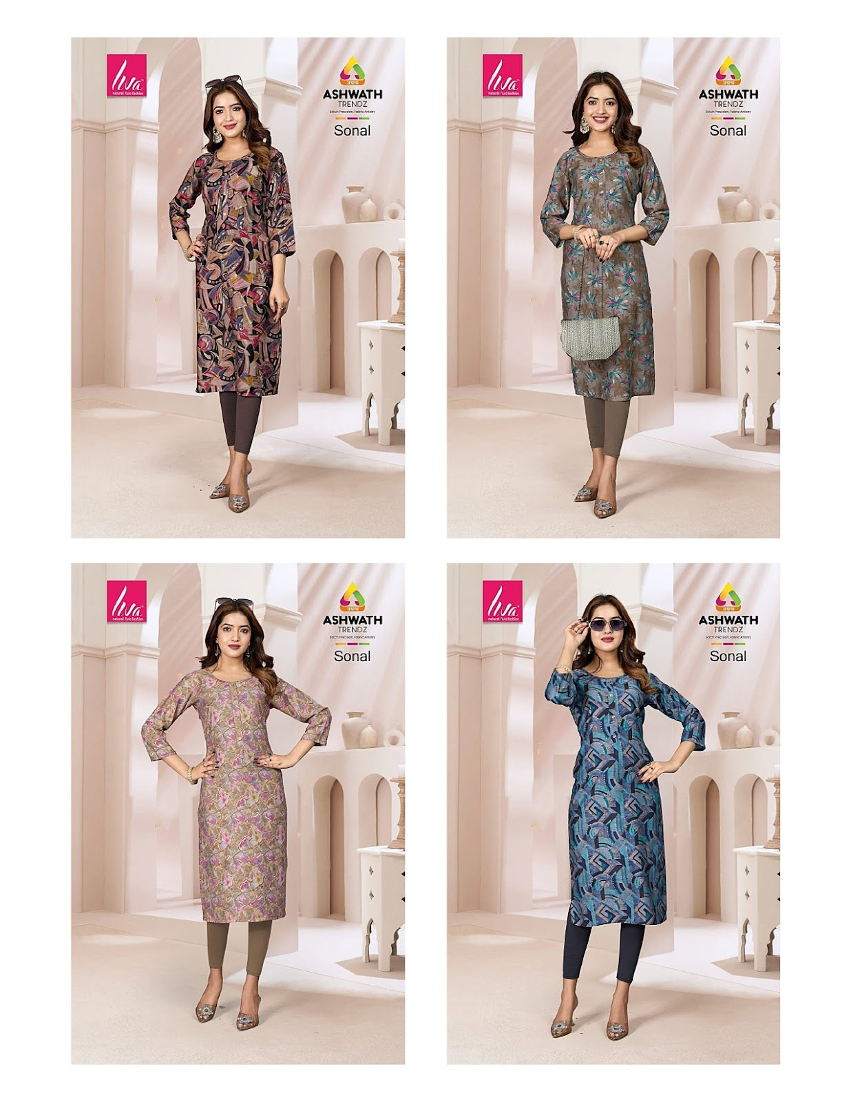 Sonal Ashwath Roman A-Line Kurti Wholesale