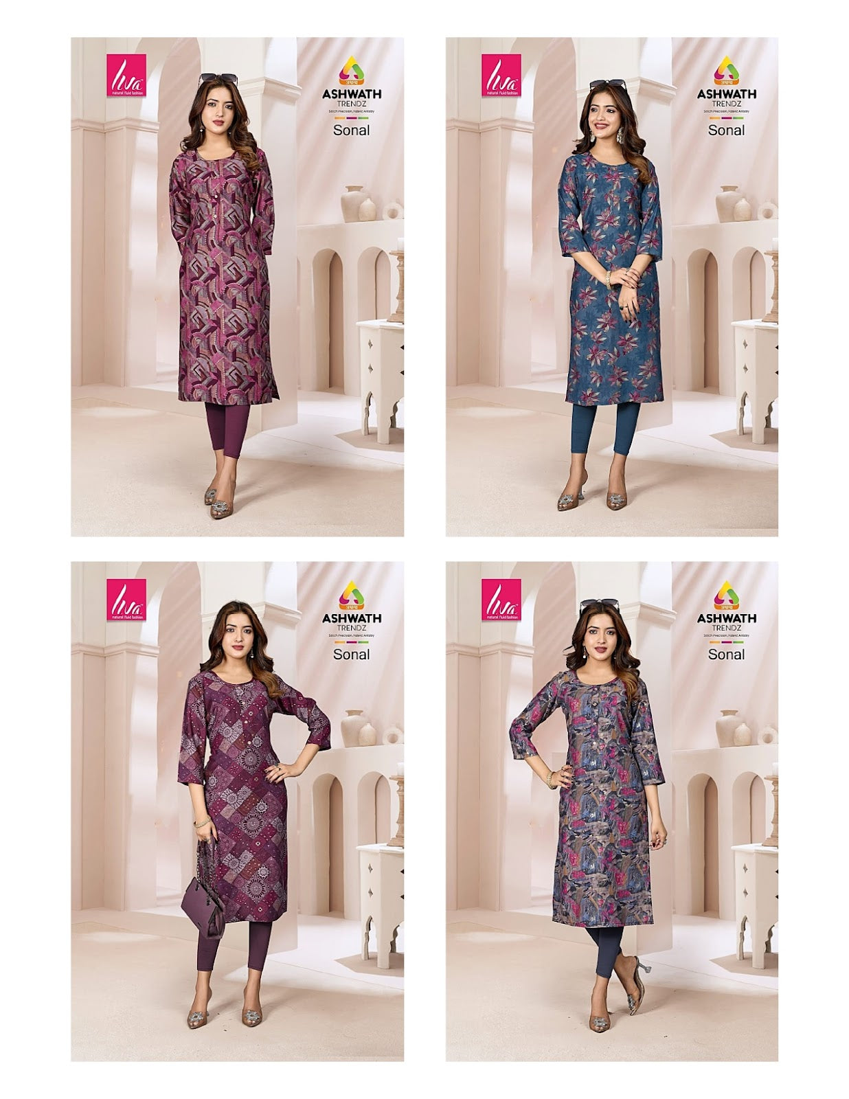 Sonal Ashwath Roman A-Line Kurti Wholesale