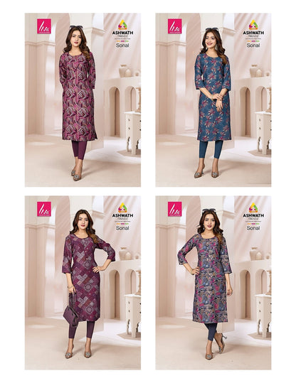 Sonal Ashwath Roman A-Line Kurti Wholesale