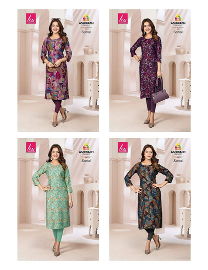 Sonal Ashwath Roman A-Line Kurti Wholesale