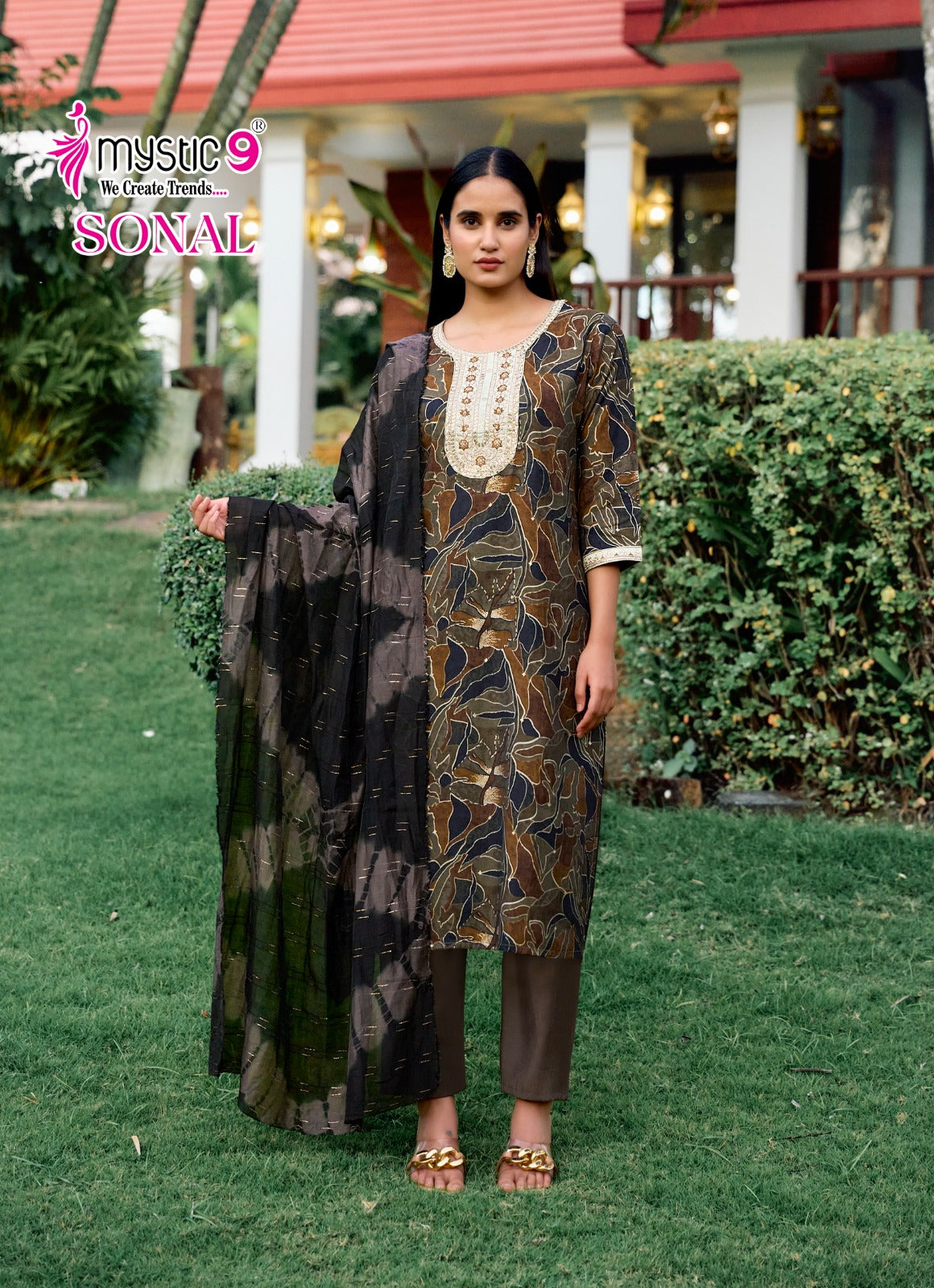 Sonal Vol 1 Mystic 9 Roman Silk Readymade Pant Style Suits Supplier Gujarat