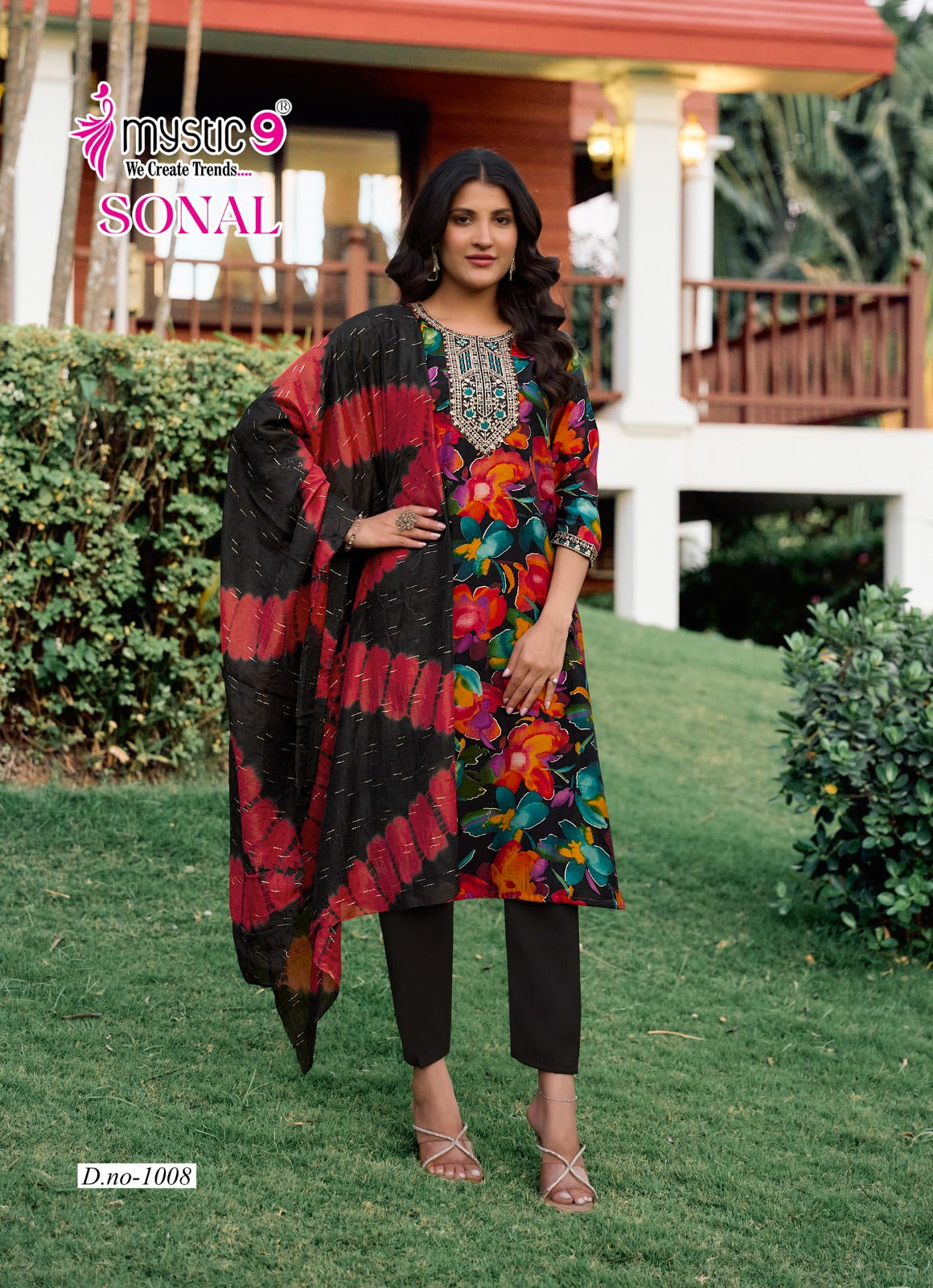 Sonal Vol 1 Mystic 9 Roman Silk Readymade Pant Style Suits Supplier Gujarat