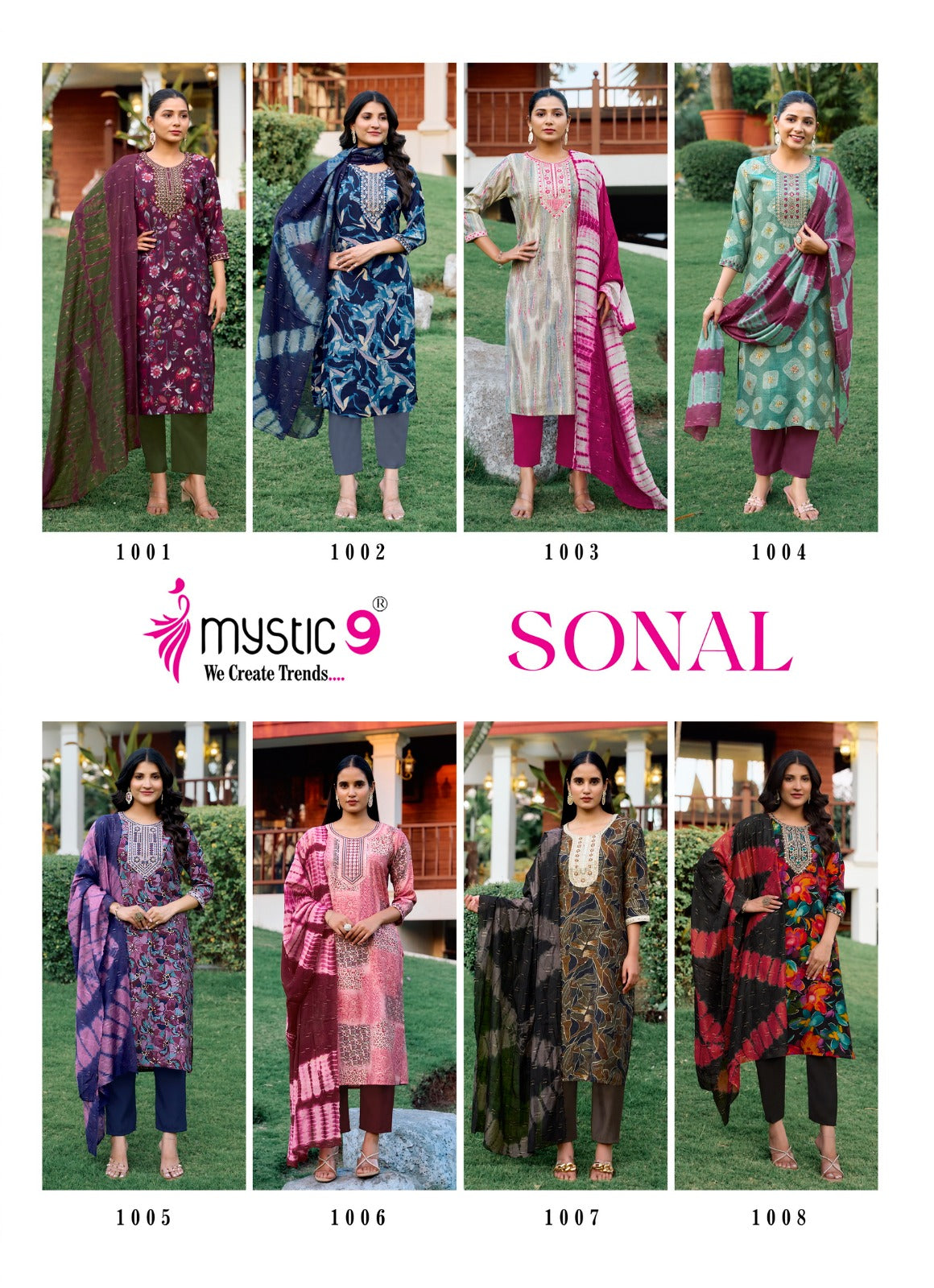 Sonal Vol 1 Mystic 9 Roman Silk Readymade Pant Style Suits Supplier Gujarat