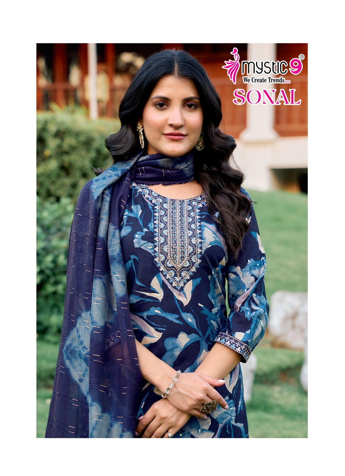 Sonal Vol 1 Mystic 9 Roman Silk Readymade Pant Style Suits Supplier Gujarat