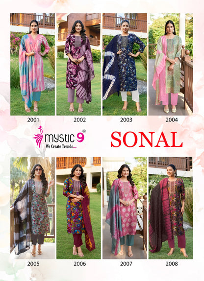 Sonal Vol 2 Mystic 9 Roman Silk Readymade Suits Manufacturer