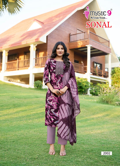 Sonal Vol 2 Mystic 9 Roman Silk Readymade Suits Manufacturer