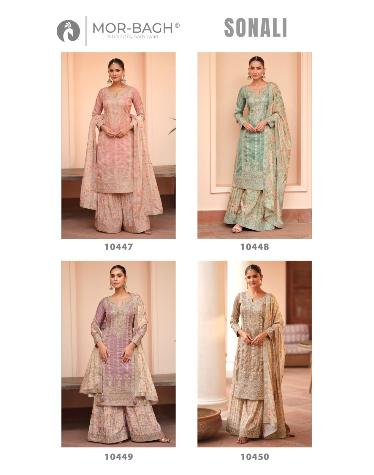 Sonali Aashirwad Creation Mor Bagh Simar Readymade Plazzo Style Suits Manufacturer India