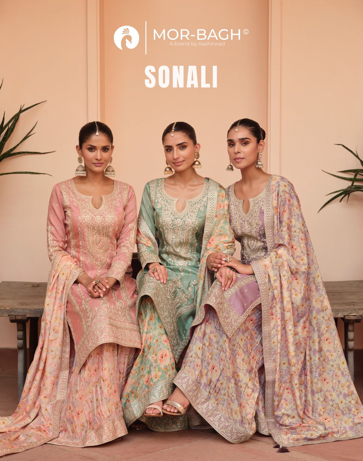 Sonali Aashirwad Creation Mor Bagh Simar Readymade Plazzo Style Suits Manufacturer India