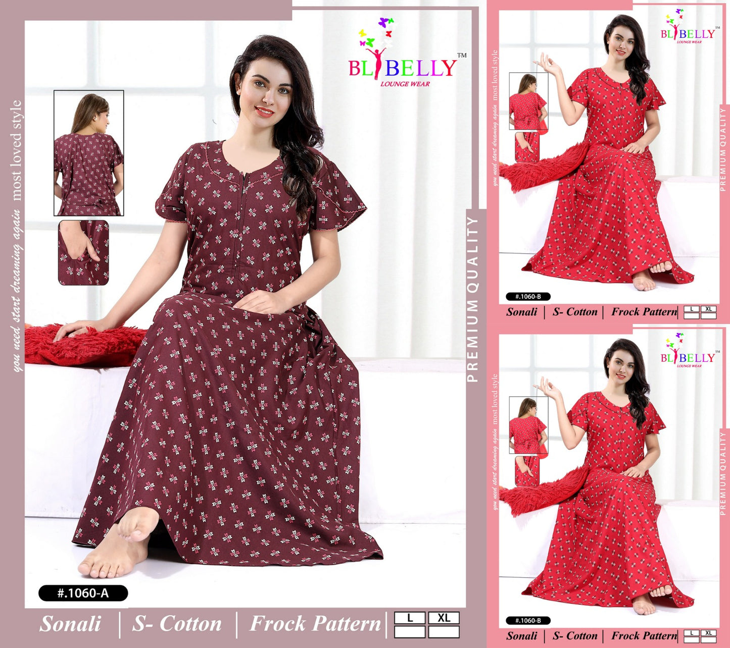 Sonali Belly Cotton Night Gowns Supplier Ahmedabad