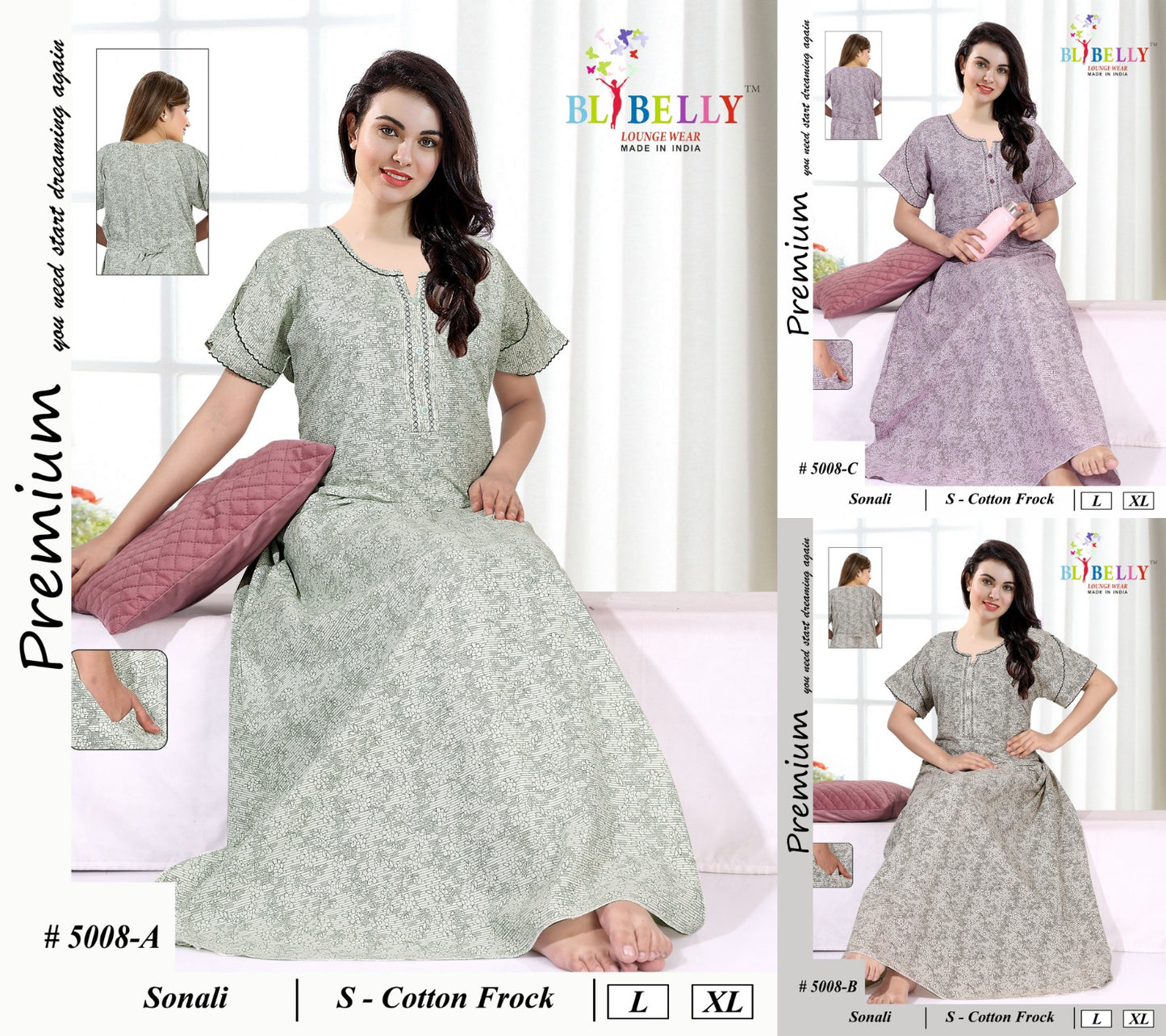 Sonali Belly Cotton Night Gowns Supplier Ahmedabad
