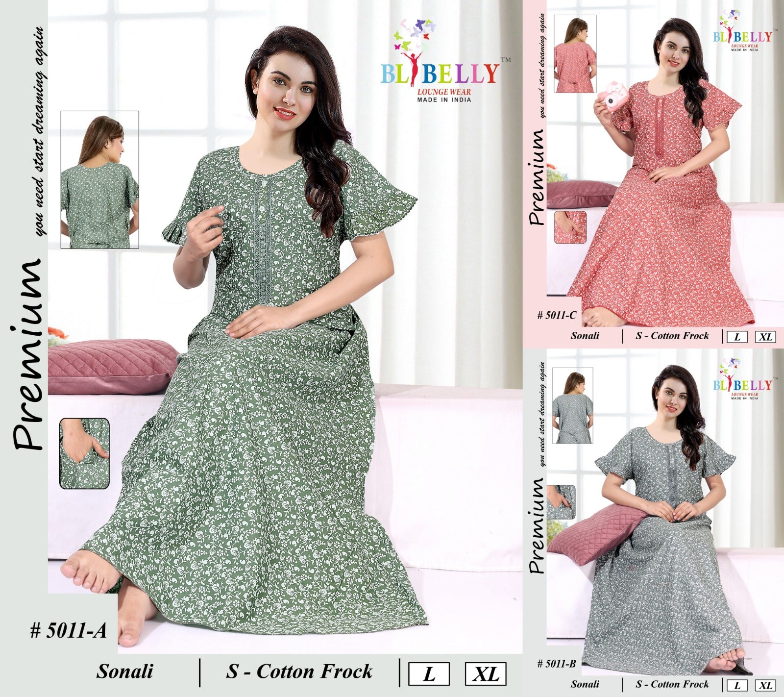 Sonali Belly Cotton Night Gowns Supplier Ahmedabad