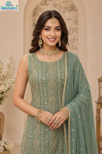 Sonali Mrudangi Georgette Readymade Sharara Suits Exporter Ahmedabad